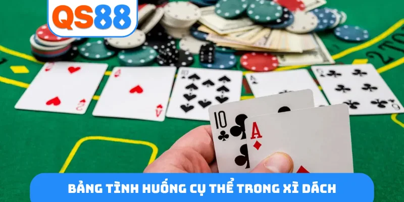 Bảng tình huống cụ thể trong xì dách