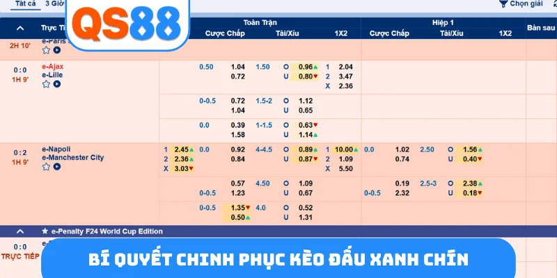 Bí quyết chinh phục kèo đấu xanh chín